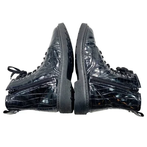 Steve Madden Black Vegan Flann Combat Boots 7 - Picture 9 of 11